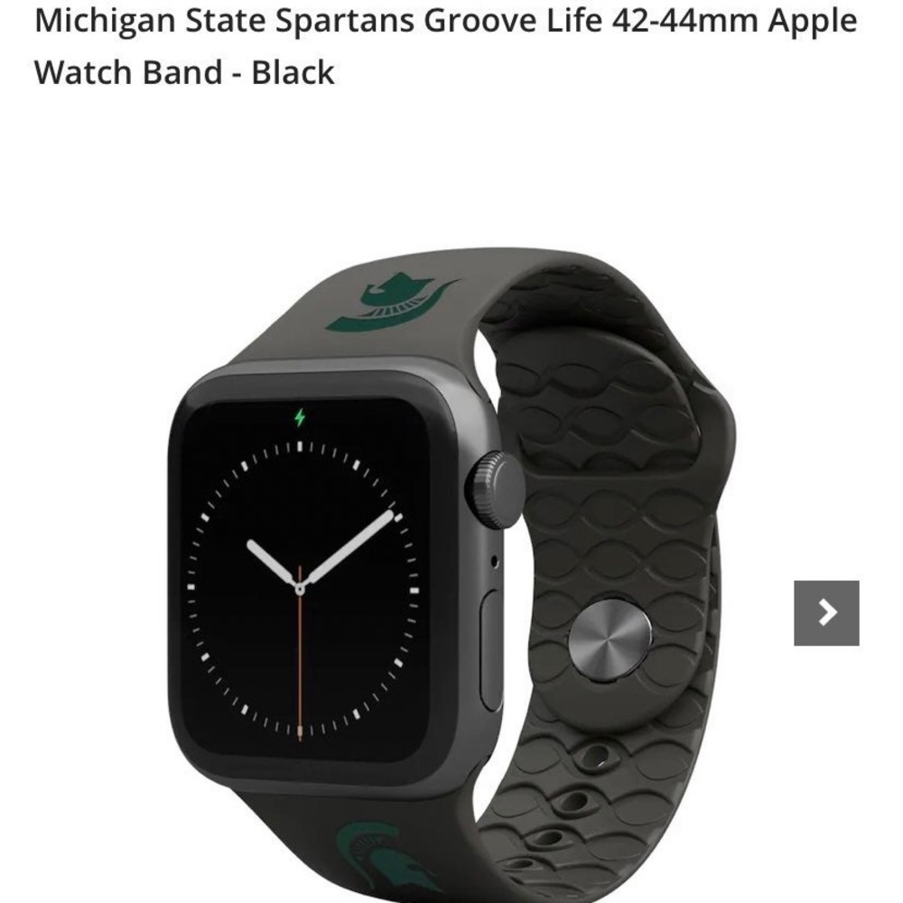 NEW Black Michigan State Spartan Apple Watch band